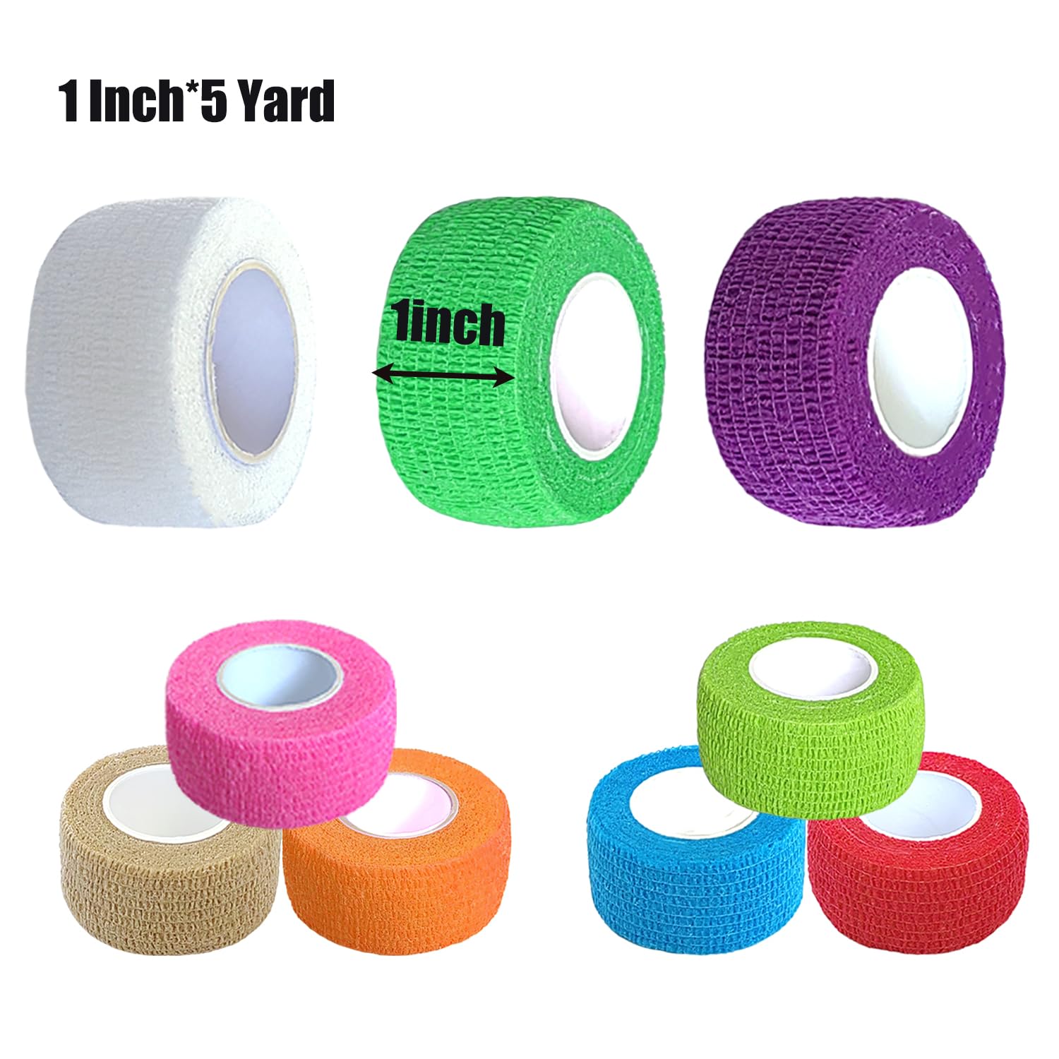 Erewa color variety wrap bandages, 12 colors for easy coding.