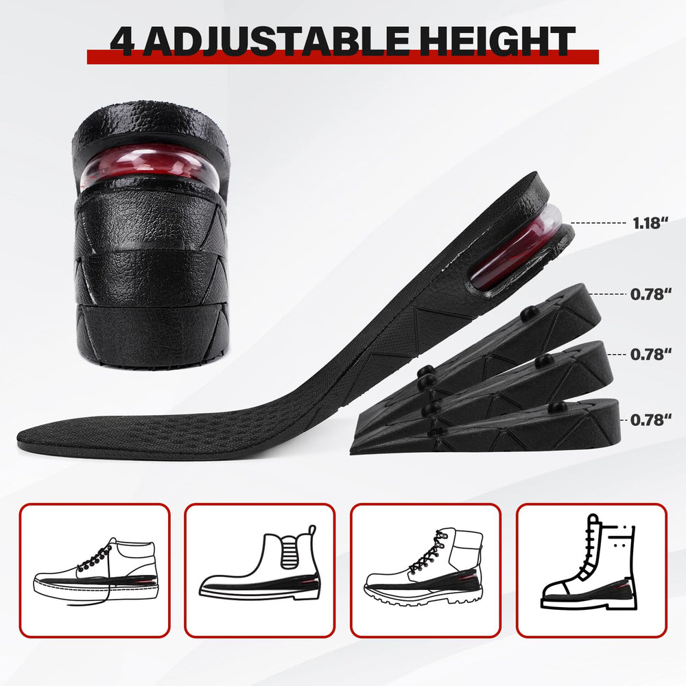 ERGOfoot 2 inch height increase insole for comfortable daily lift
