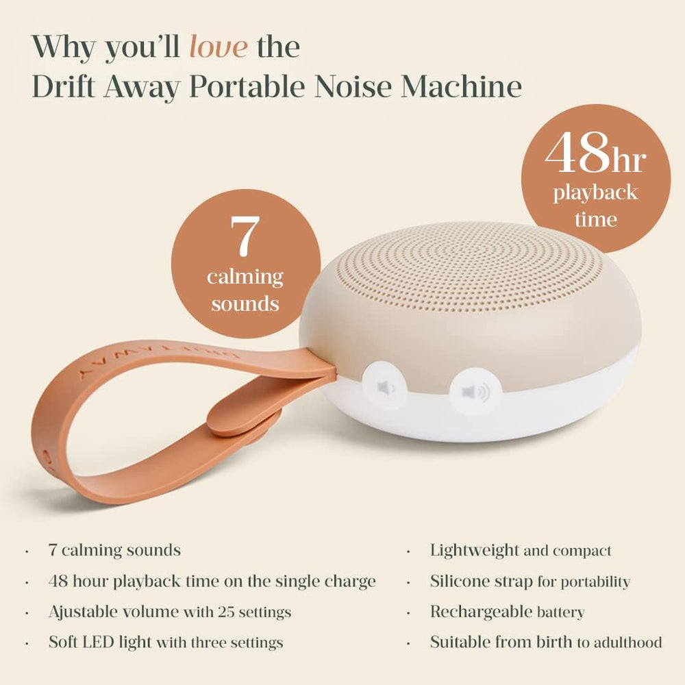 ergoPouch Drift Away soft LED light and seven sounds setup for night routines