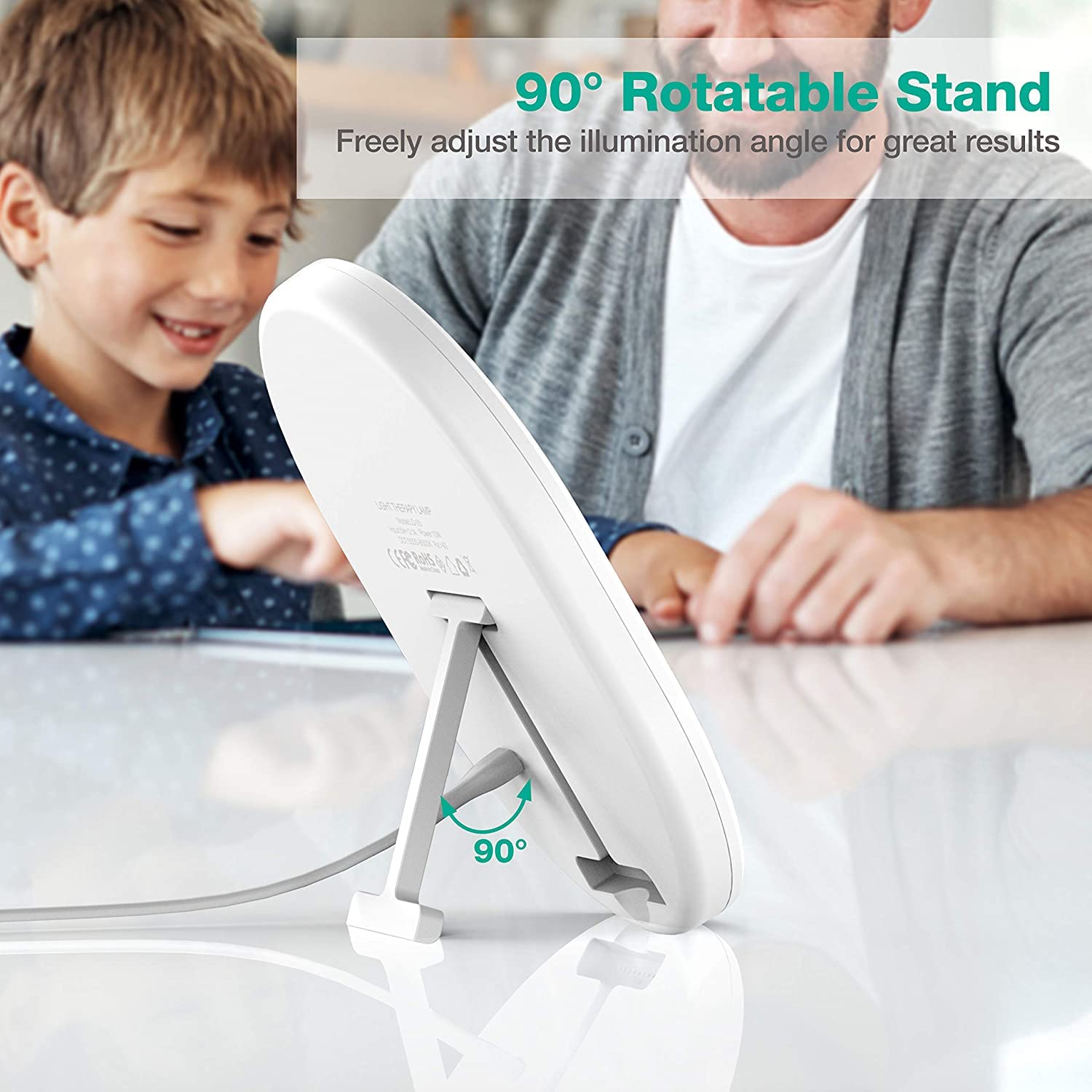 Erligpowht lamp with four timer options for flexible sessions