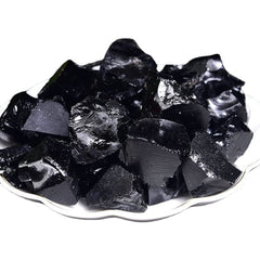 Close-up of Erliway Black Obsidian showing high luster and deep color for collection