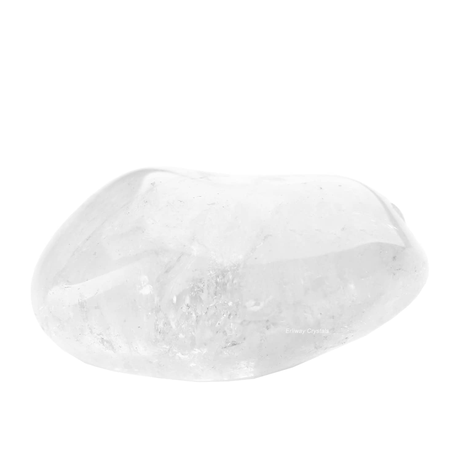 Erliway Clear Quartz Stone Large 1.25-2 inch for meditation and energy balance.