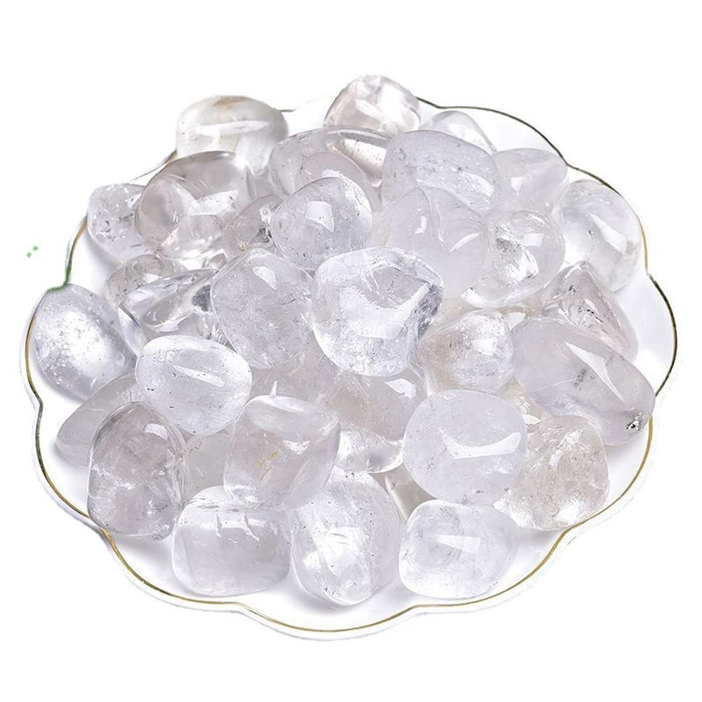 Erliway Clear Quartz Tumbled Polished Gem ideal for feng shui decor.