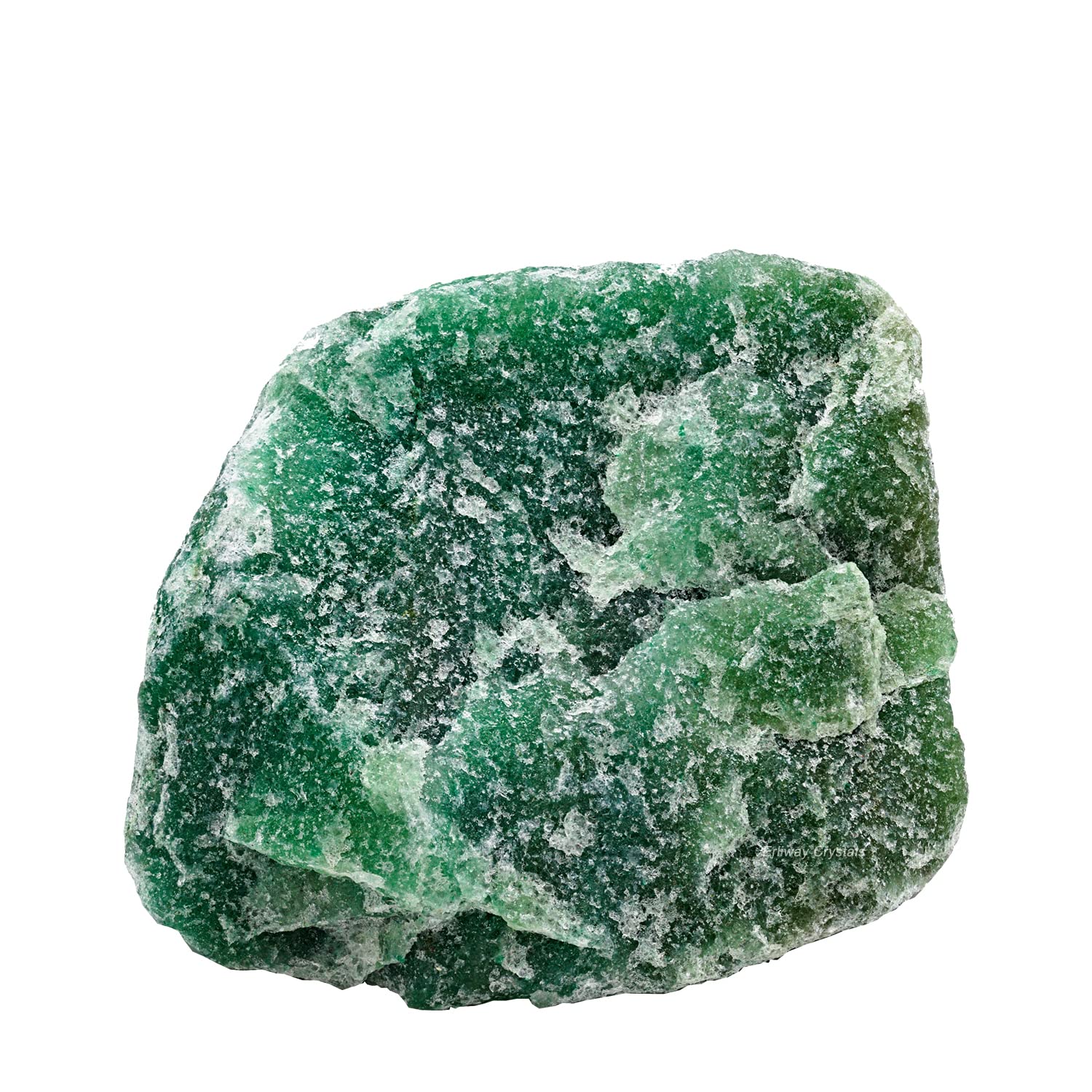 Erliway Green Aventurine raw crystal large 1.25–2in for display and collection