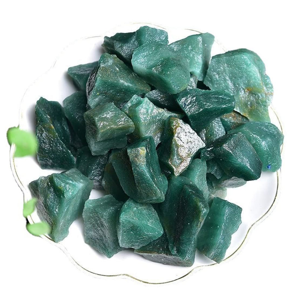 Erliway Green Aventurine rough texture close-up showing natural pits
