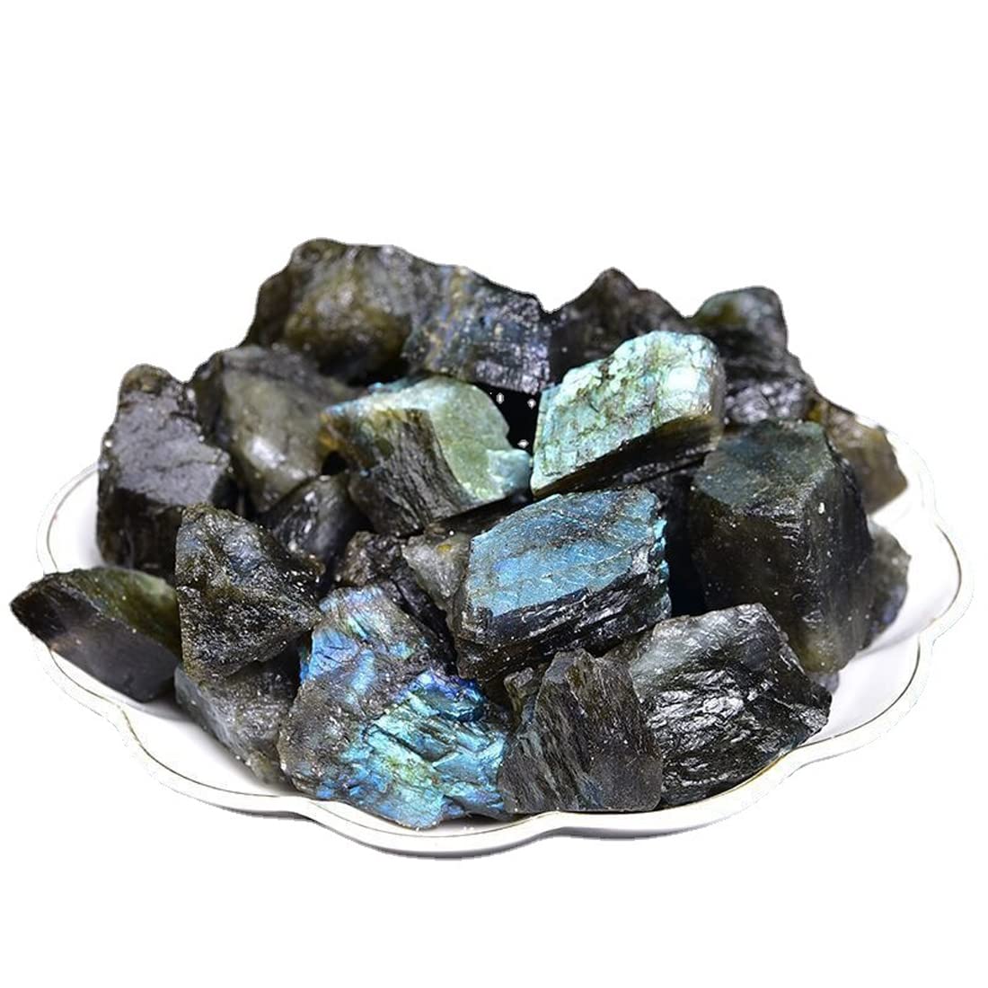 Erliway Labradorite tumbling stone with iridescent color for DIY jewelry