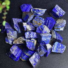 Erliway Lapis Lazuli tumbling-ready block supports DIY jewelry and crafts.