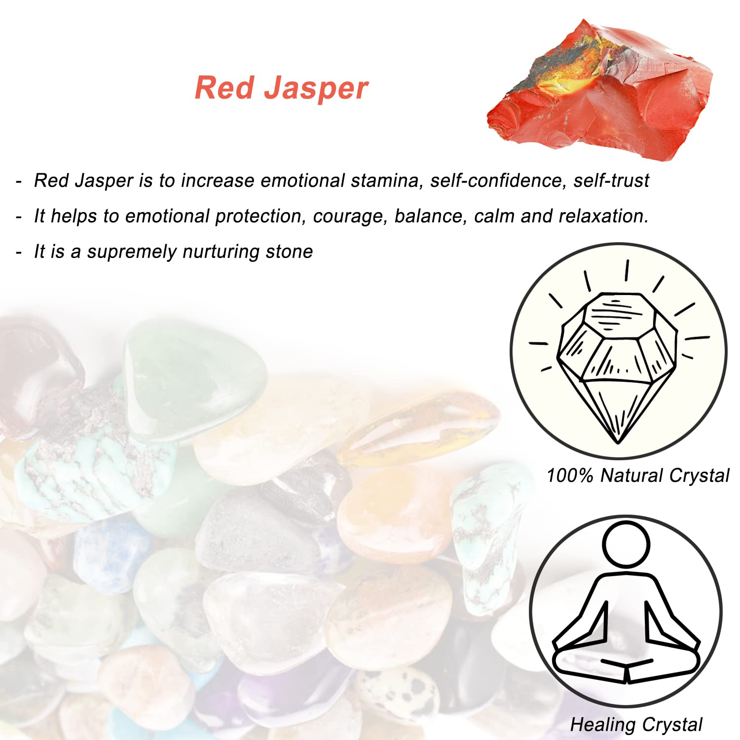 Erliway Red Jasper for tumbling projects and handmade pieces