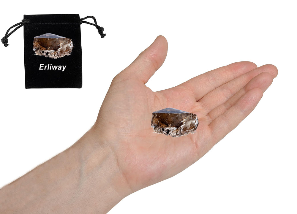 Erliway Smoky Quartz fountain rock for decorative interior setups.