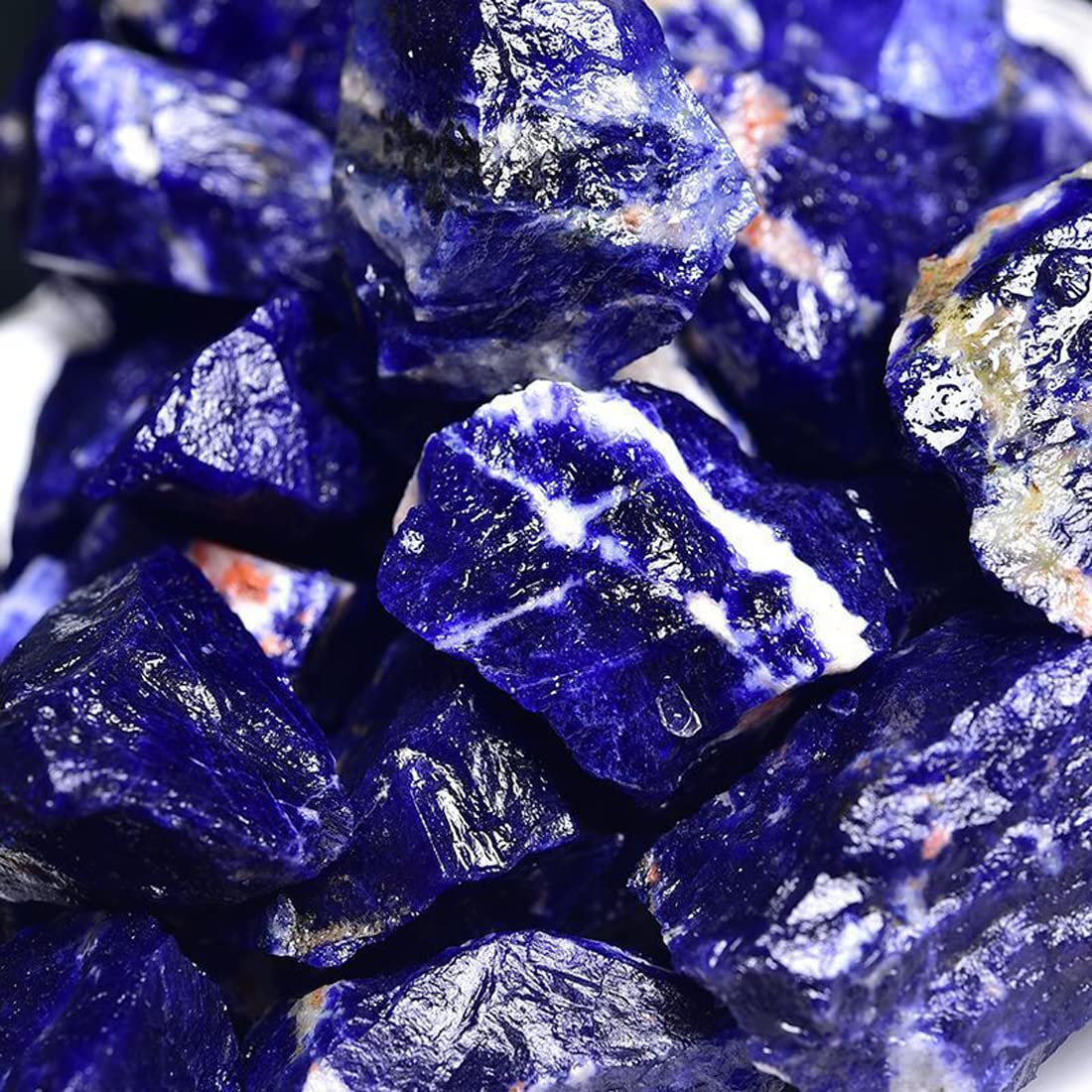 Erliway sodalite rough crystal displayed as decorative accent