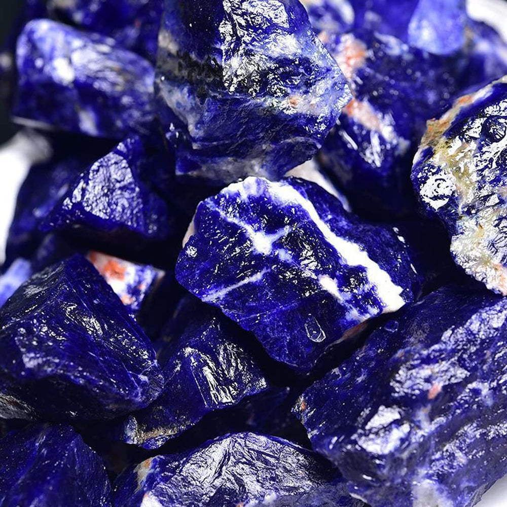 Erliway sodalite rough crystal displayed as decorative accent