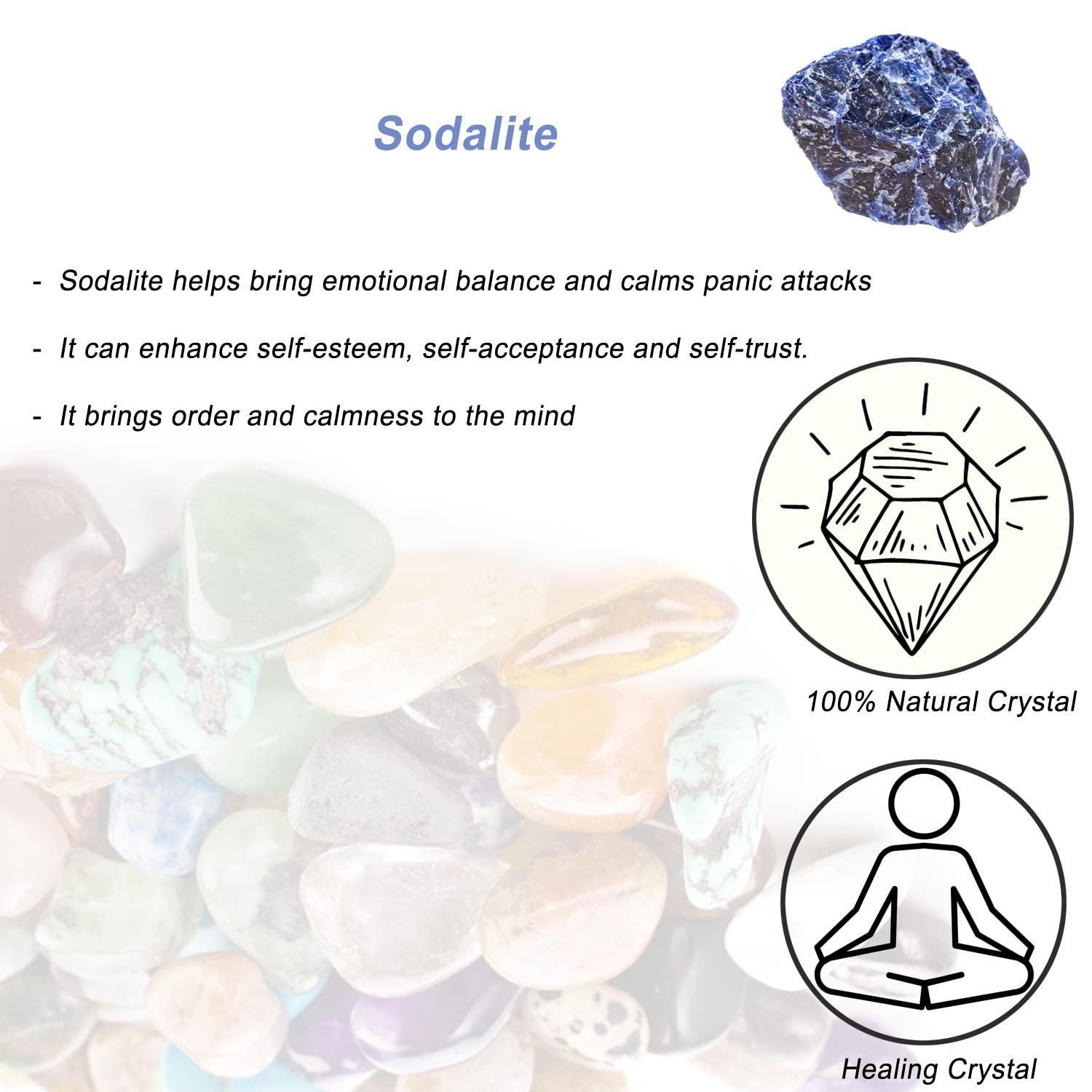 Erliway sodalite rough crystal suitable for tumbling or cabbing