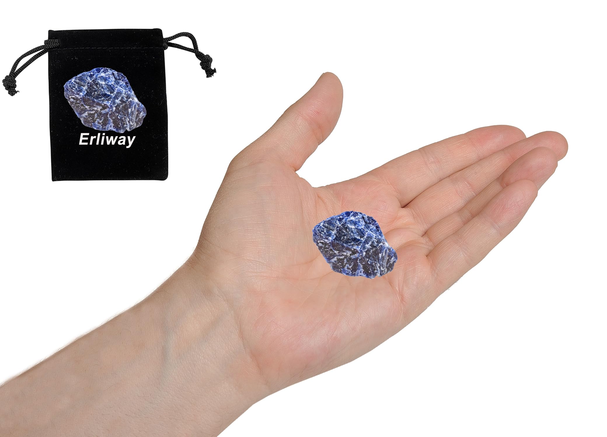 Erliway sodalite rough crystal ready for wire wrapping jewelry