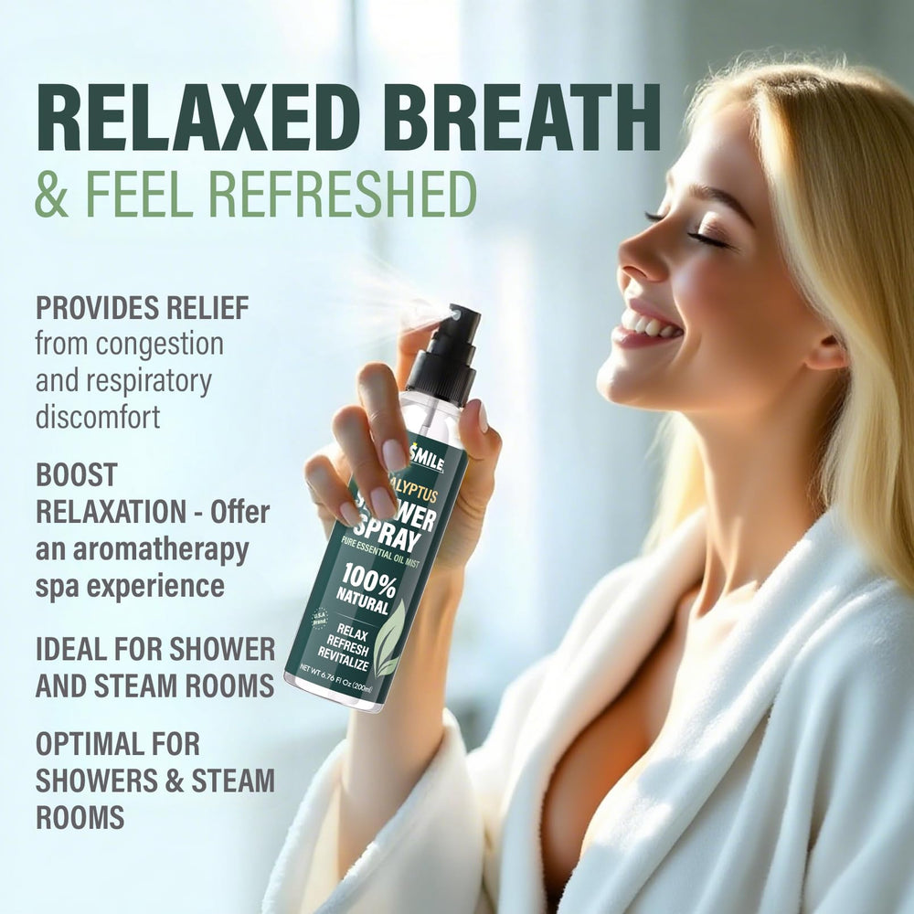 EROSMILE shower mist delivers pure eucalyptus scent in your daily shower