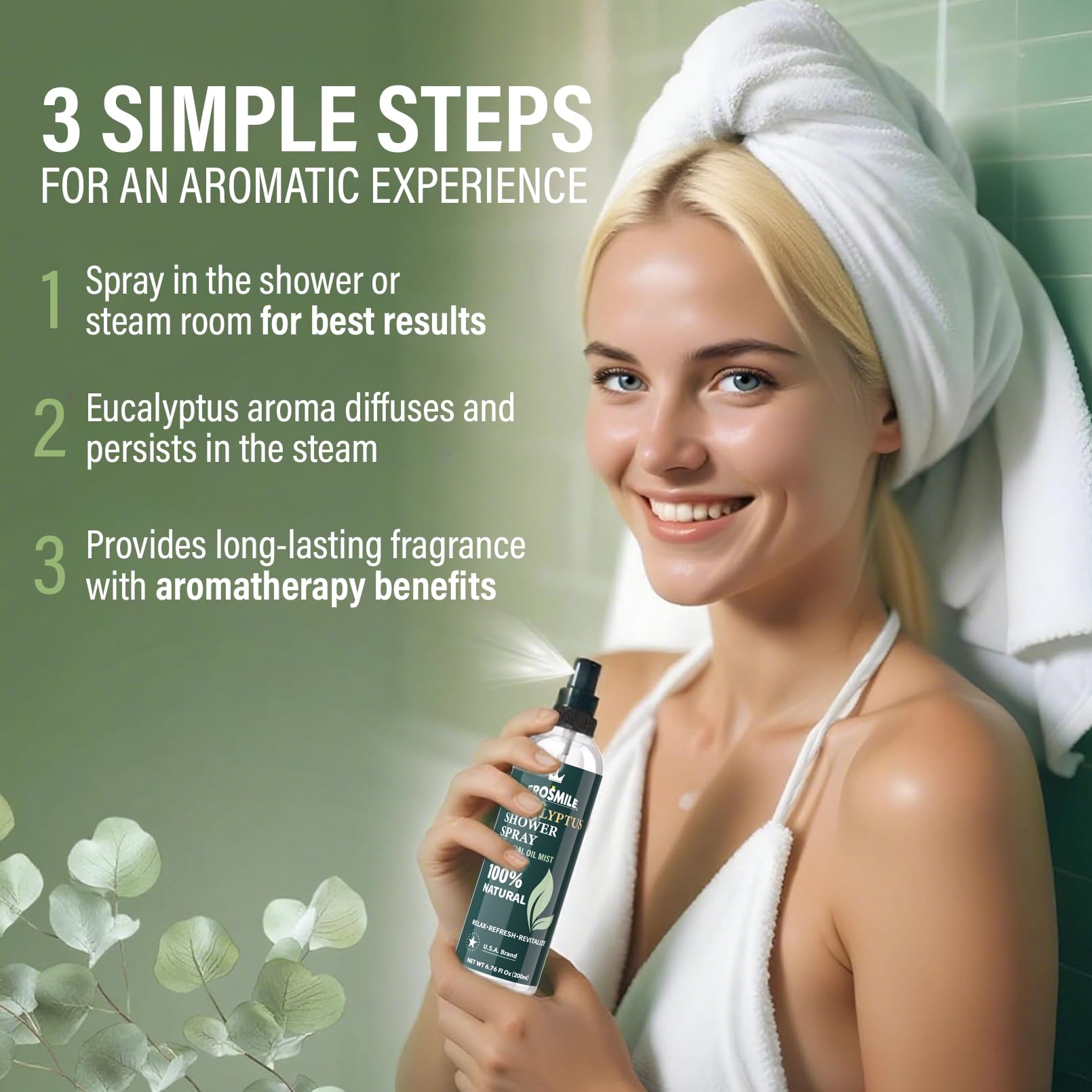 EROSMILE natural eucalyptus aroma helping mood and focus during daily routines