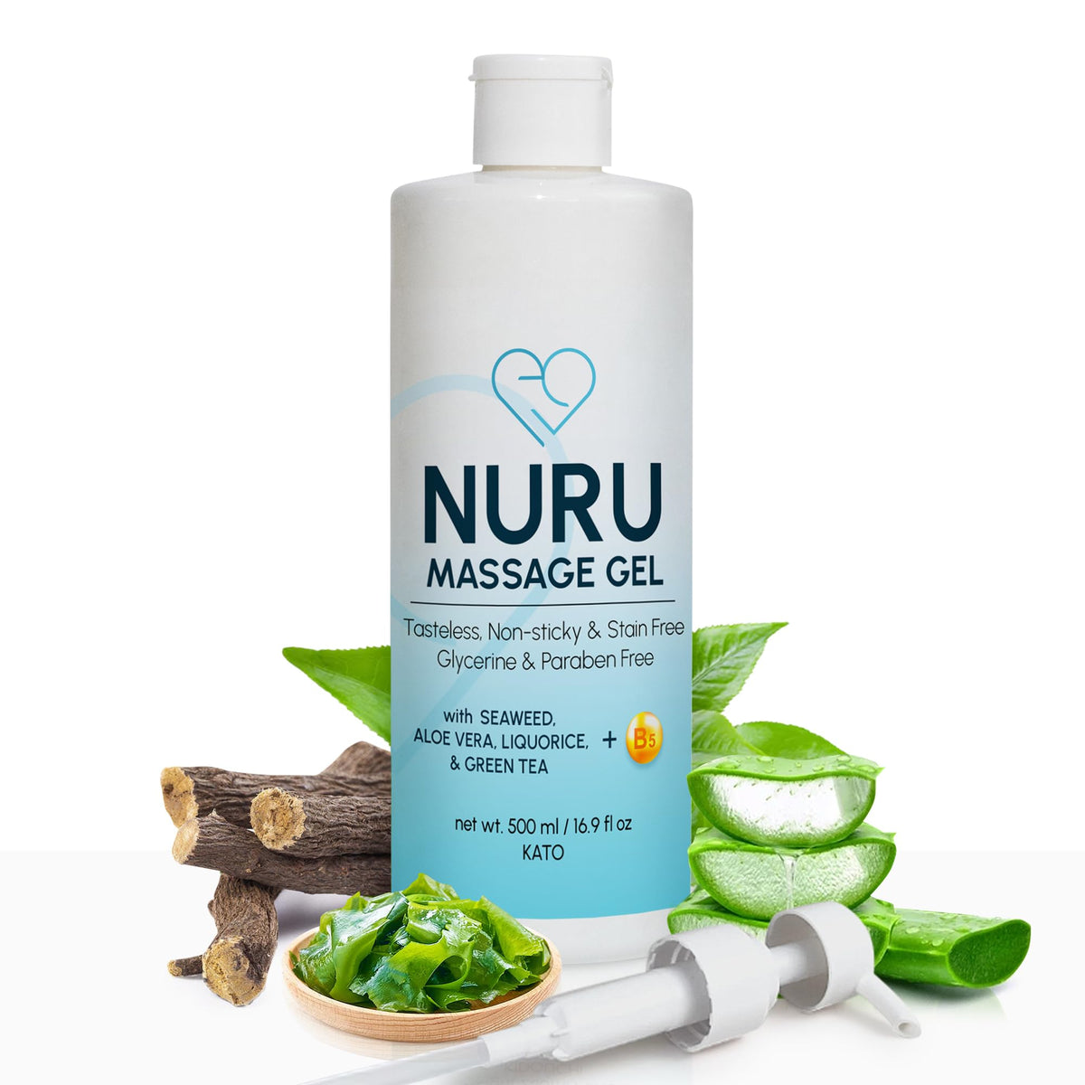 EROTICGEL Nuru Massage Gel bottle pour for mess-free, silky massages.