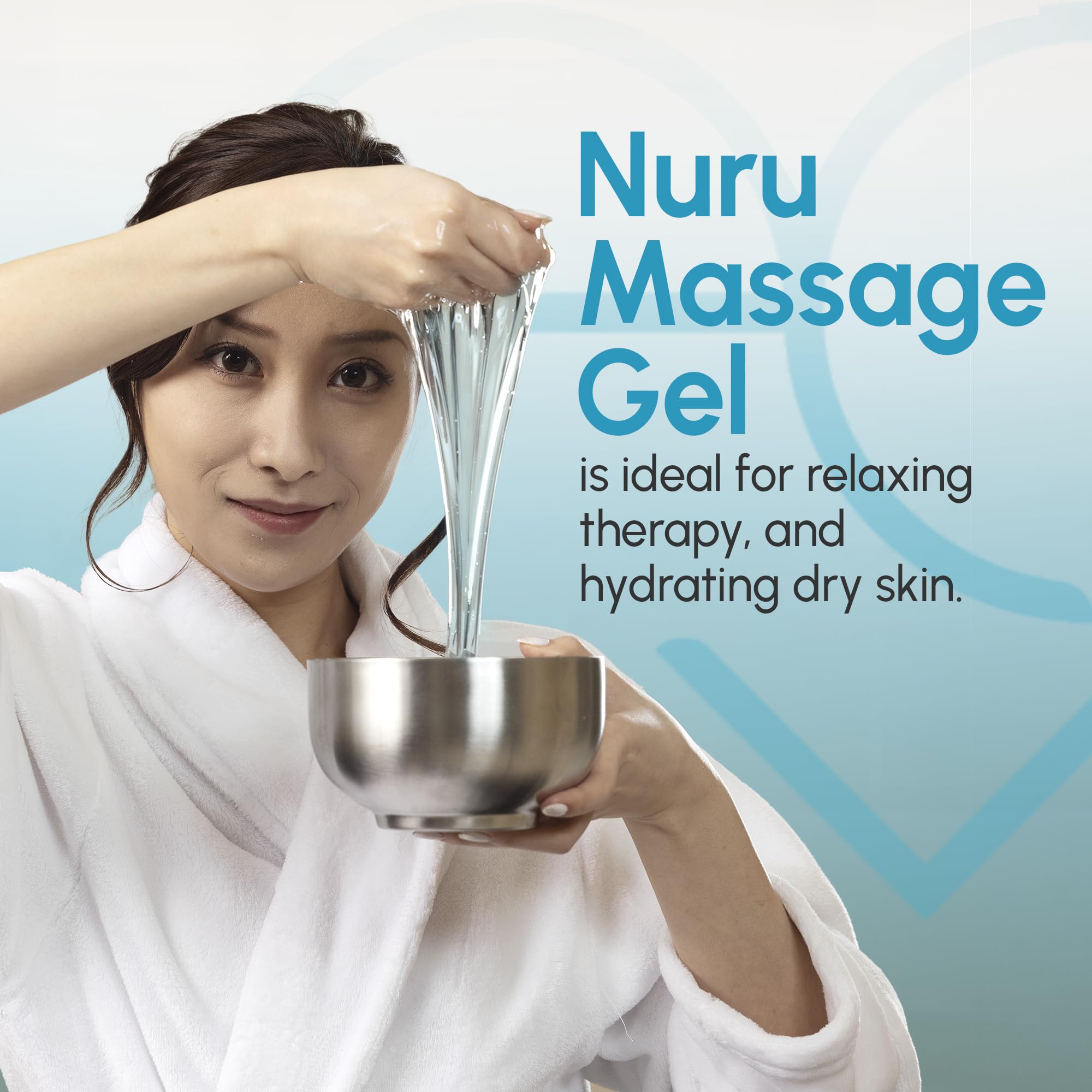 EROTICGEL Nuru Massage Gel water-mixed texture for customizable consistency.
