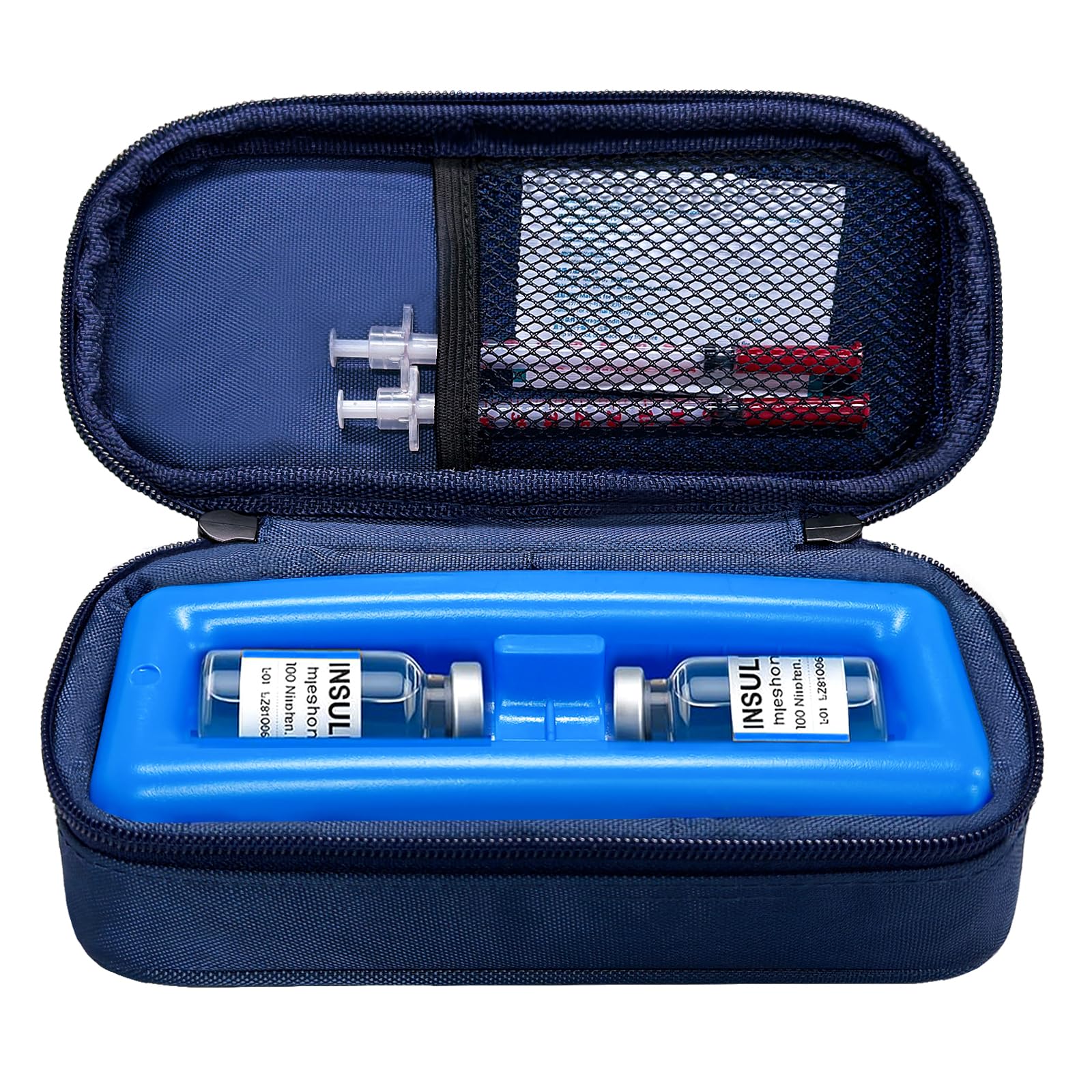Esaytool insulin cooler case front view, compact travel-ready design for daily use.
