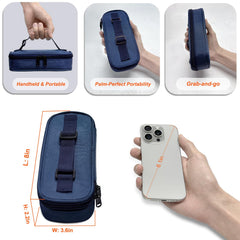 Esaytool insulin cooler case open lid showing organized storage for vials.