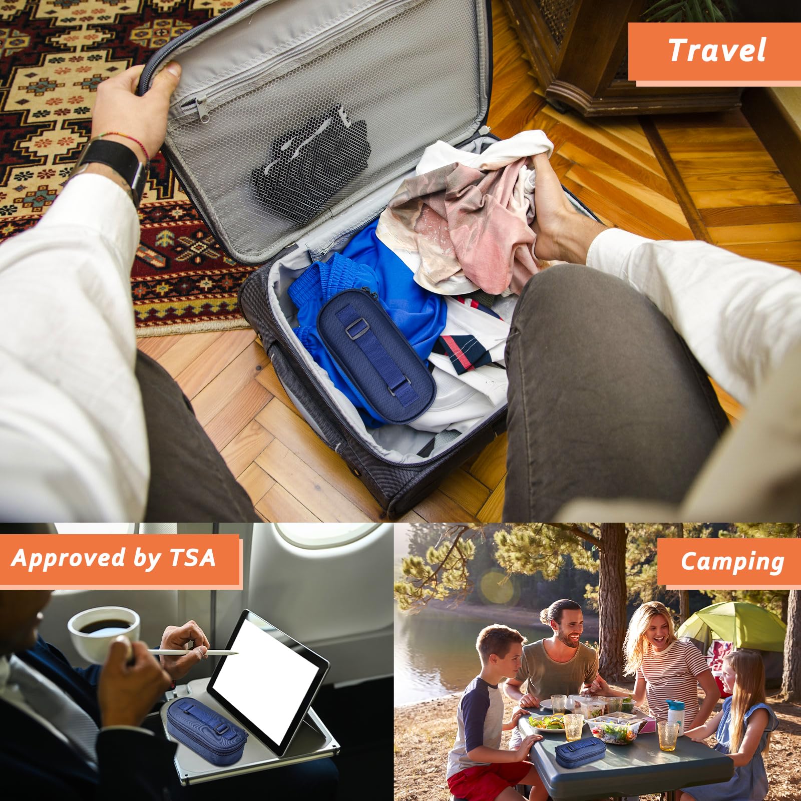 Esaytool insulin cooler case syringe pocket for essentials.