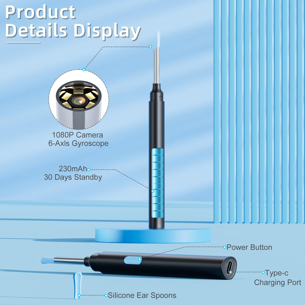 ESHOWEE 1080p ear camera provides clear canal visuals