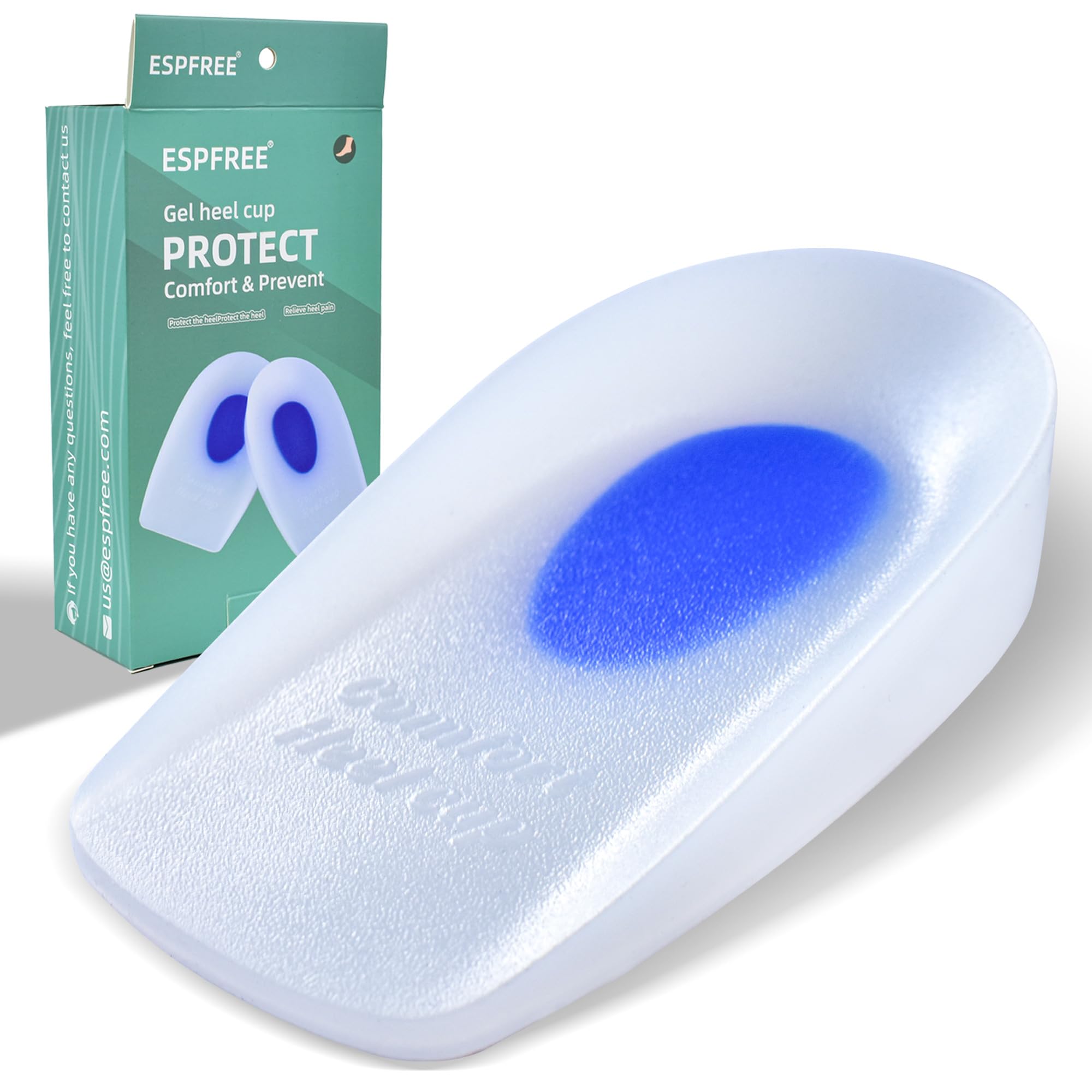 Espfree cojines talón gel premium para comodidad diaria.