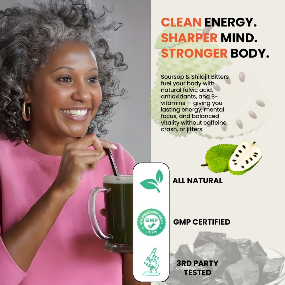 Essence Herbs Soursop Bitters with berry blend ready for a refreshing mocktail.