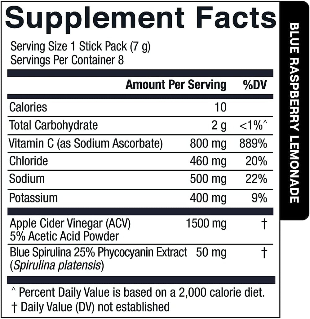 Essential Elements hydration packets with buffered vitamin C for immune support.