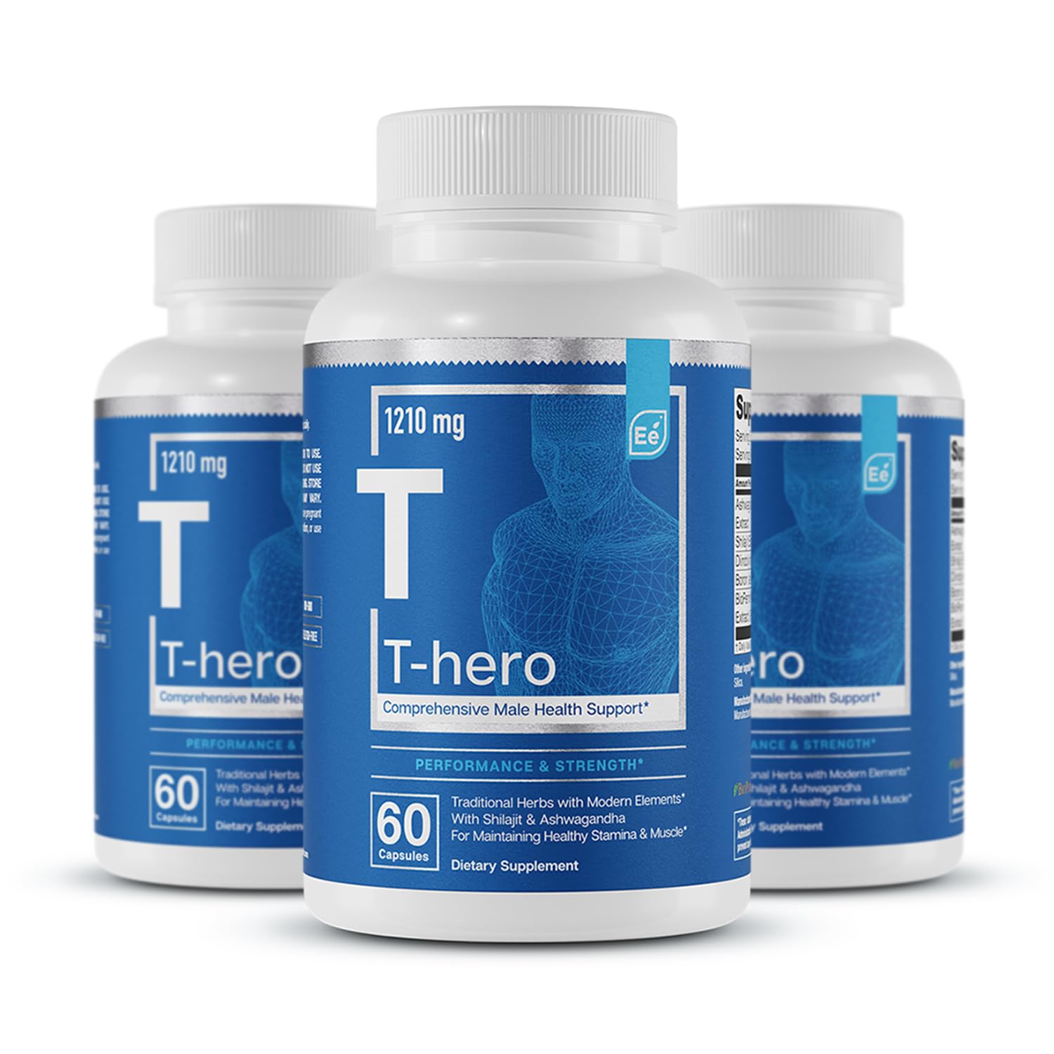 Essential Elements T-Hero bottle being poured for easy daily dosing and vitality