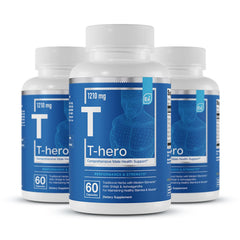 Essential Elements T-Hero bottle being poured for easy daily dosing and vitality