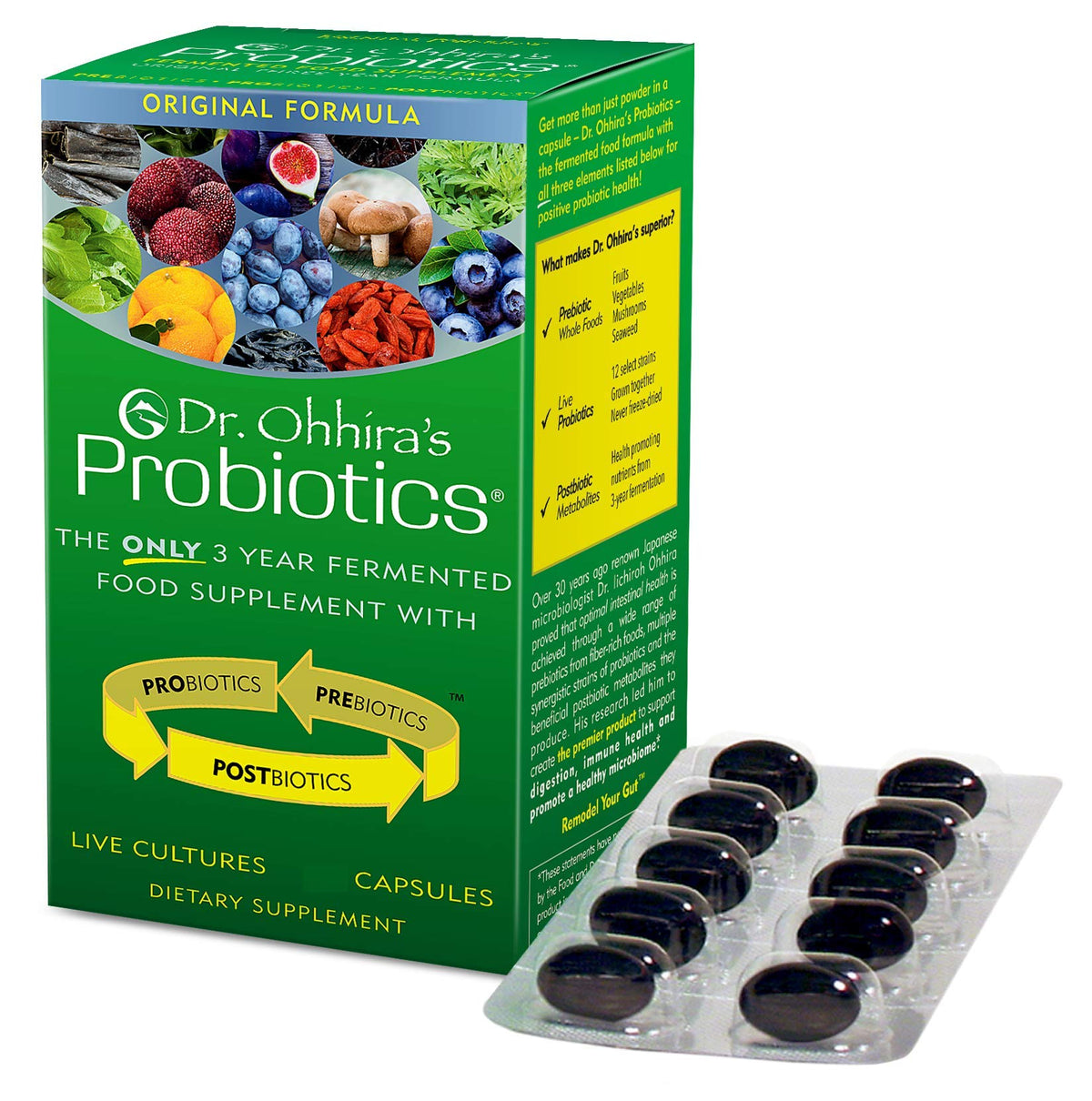Essential Formulas Dr. Ohhira's Original bottle for gut balance and daily digestive support.