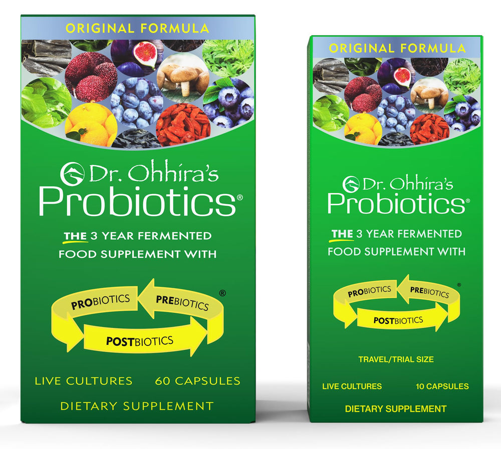 Dr Ohhira's label detail highlights 13 strains and prebiotics.
