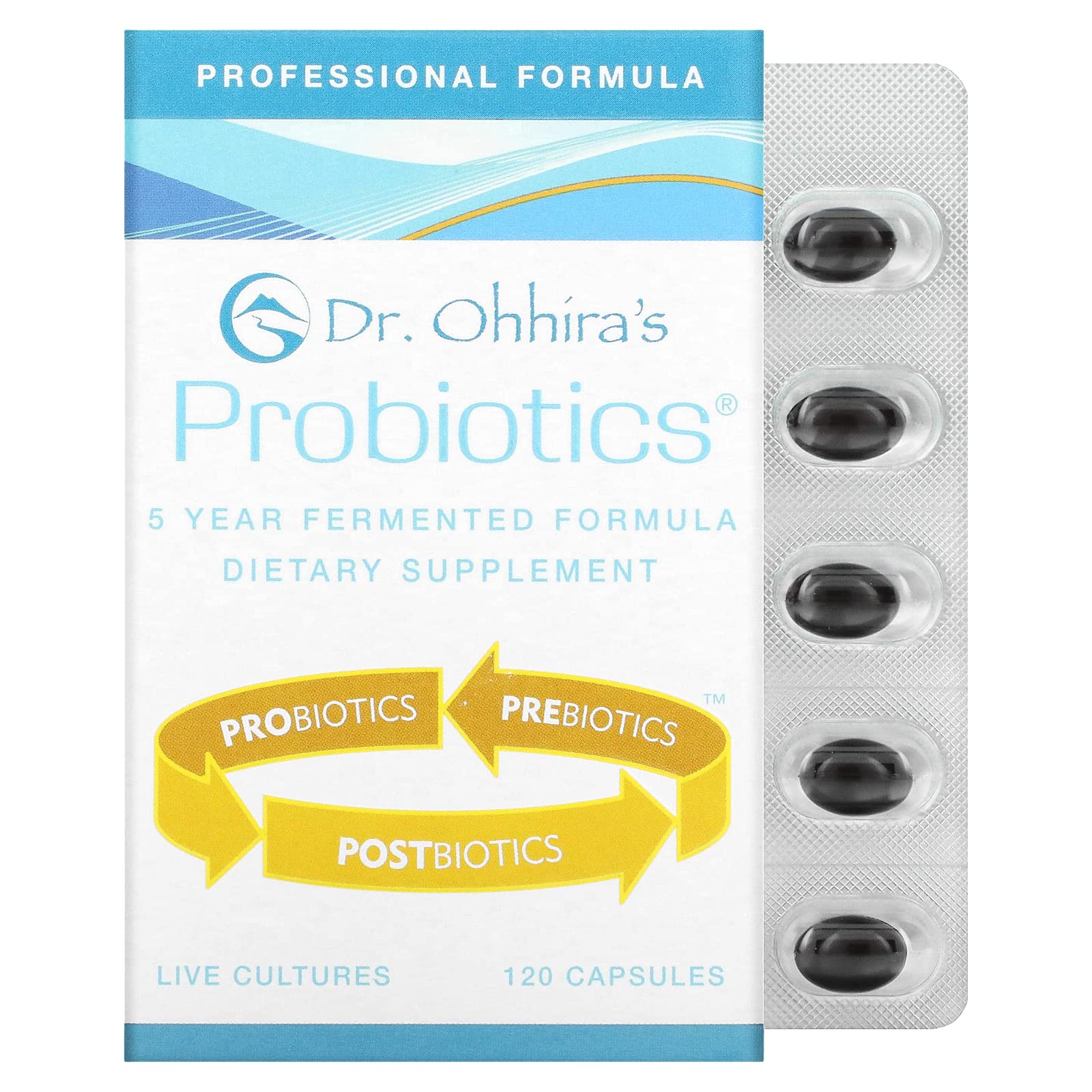 Essential Formulas Dr. Ohhira's Probiotics Professional Formula bottle front promotes digestive comfort