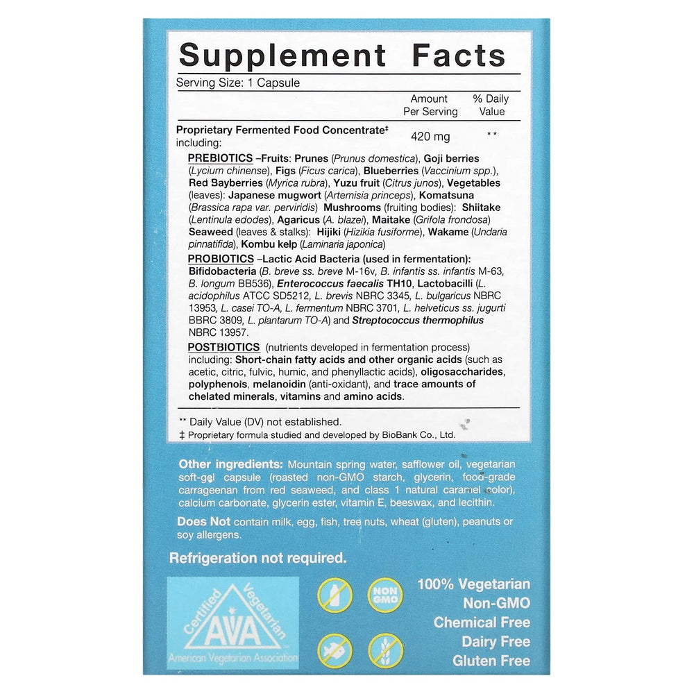 Essential Formulas Dr. Ohhira's Probiotics capsules close-up highlights multiple strains for immune support