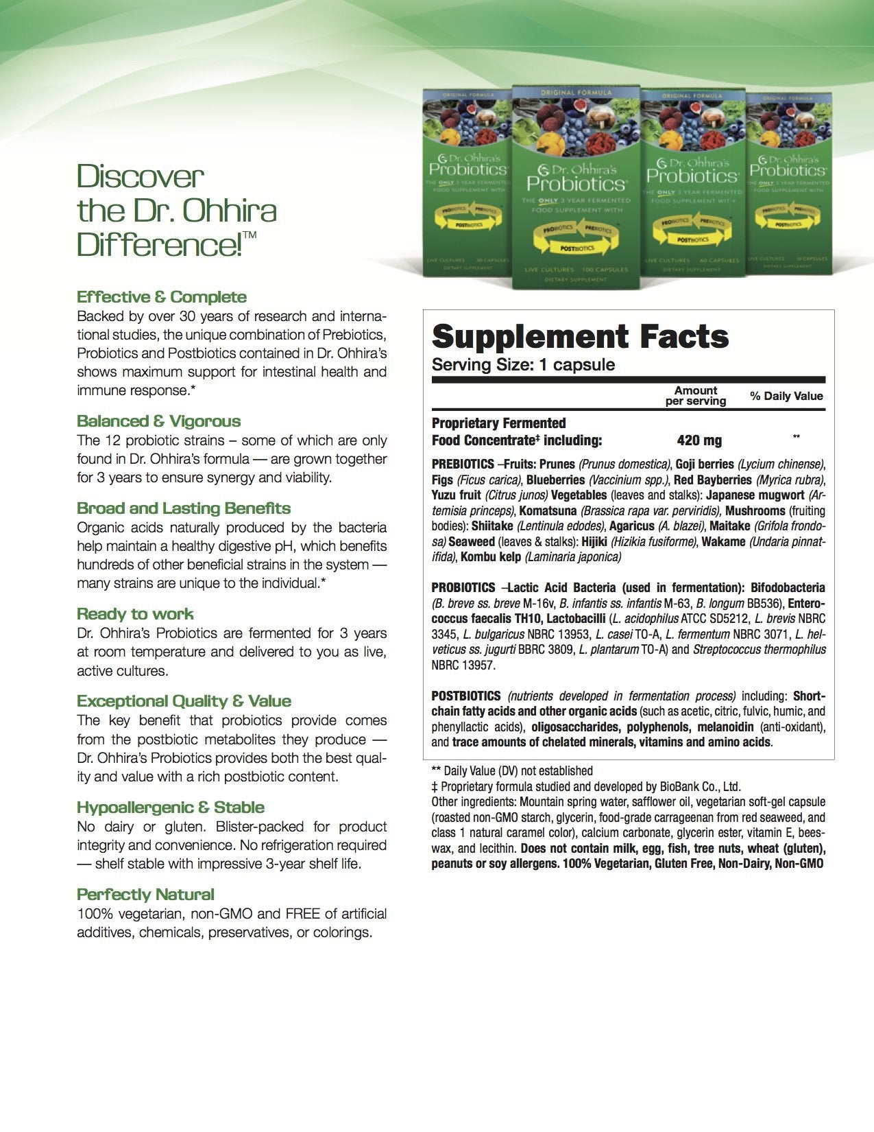 Essential Formulas postbiotic metabolites supporting gut balance