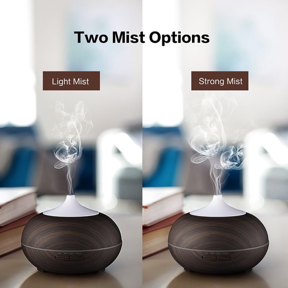 Essential oil diffuser 550ml auto-off feature for safe overnight use
