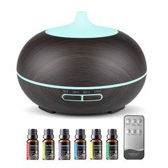 Essential oil diffuser 550ml front view showing sleek design and calm ambiance