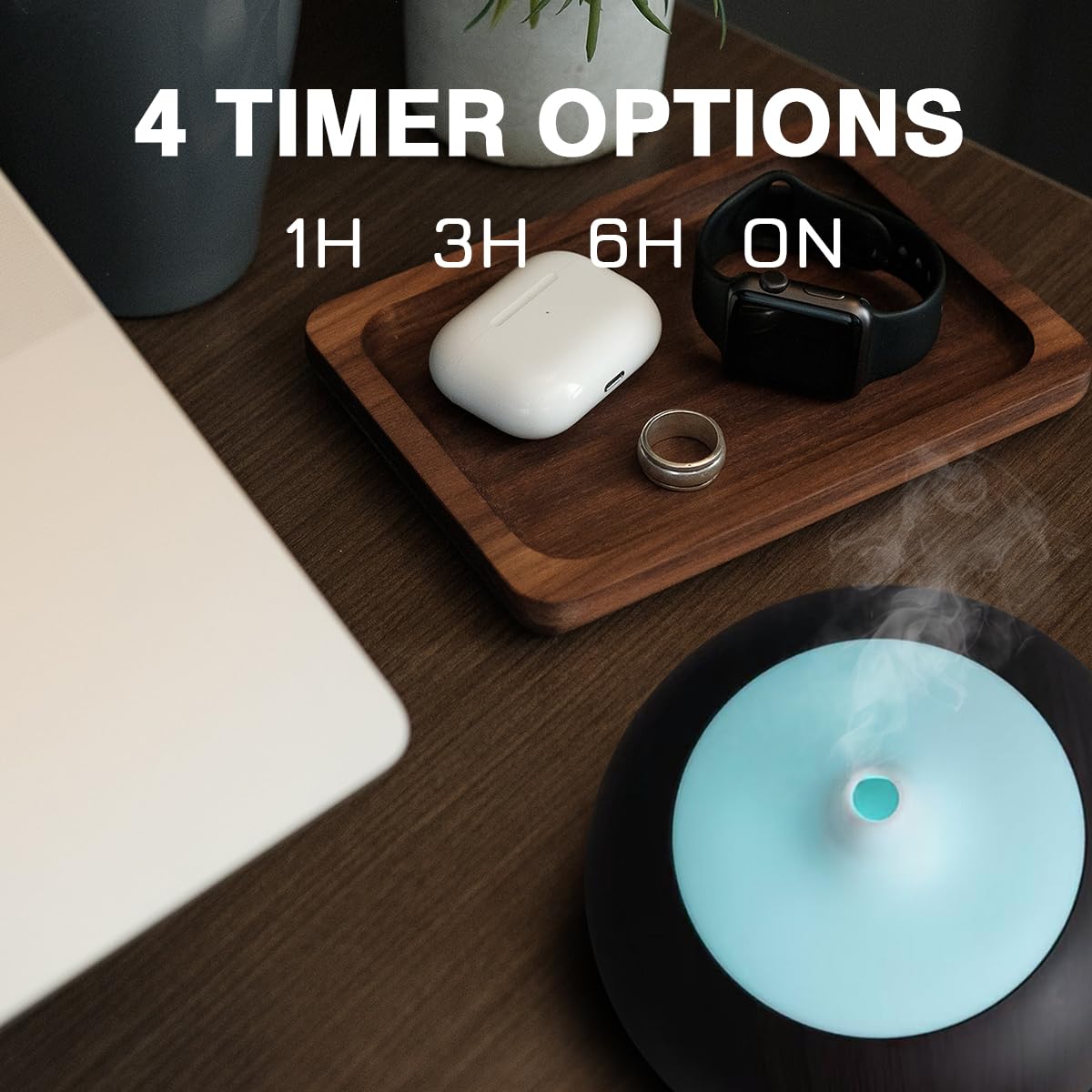 Essential oil diffuser 550ml with seven LED colors for mood lighting