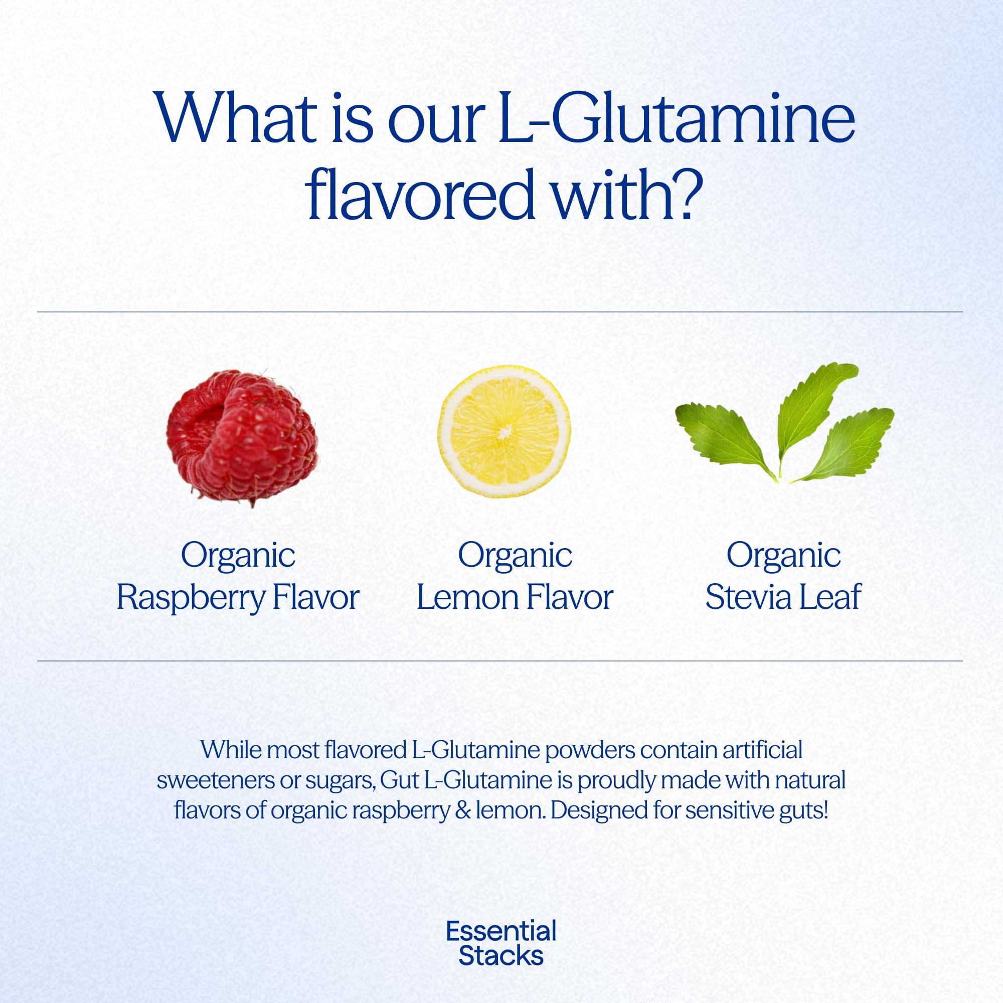 Essential Stacks Gut L-Glutamine Powder Raspberry Lemonade mix looks refreshing.