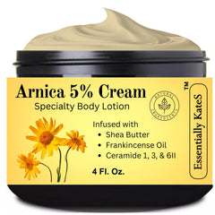 Essentially KateS Arnica 5% Cream bottle for soothing, quick absorption after activity