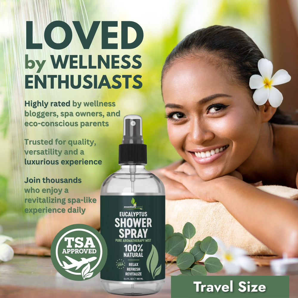EssentiallyBased made-in-USA eucalyptus oil bottle highlighting quality packaging.