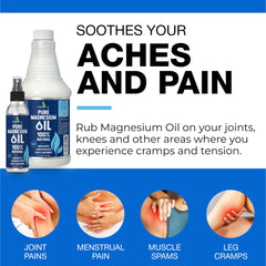 EssentiallyBased Pure Magnesium Oil Spray mist on arm shows easy skin absorption.