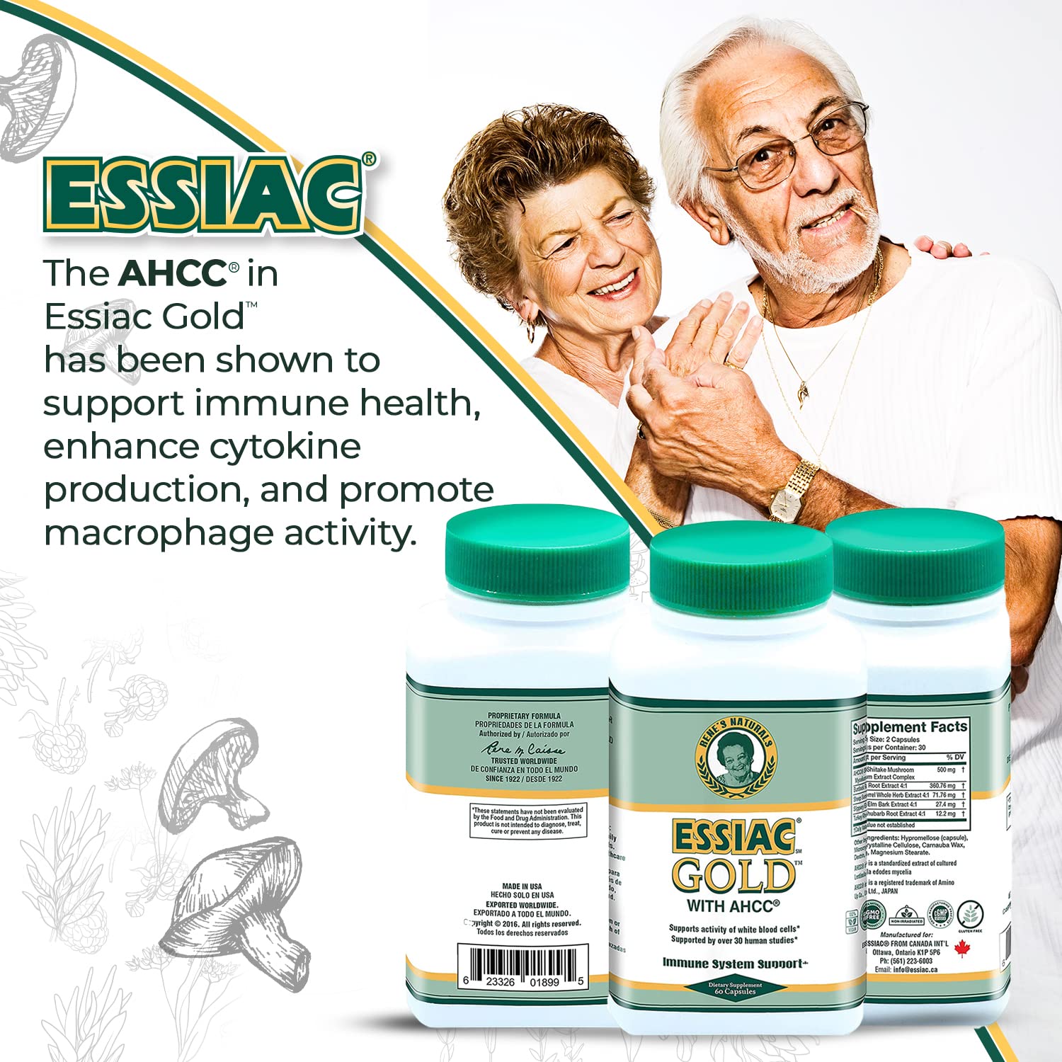 Essiac Gold capsules in hand ready for daily immune support.