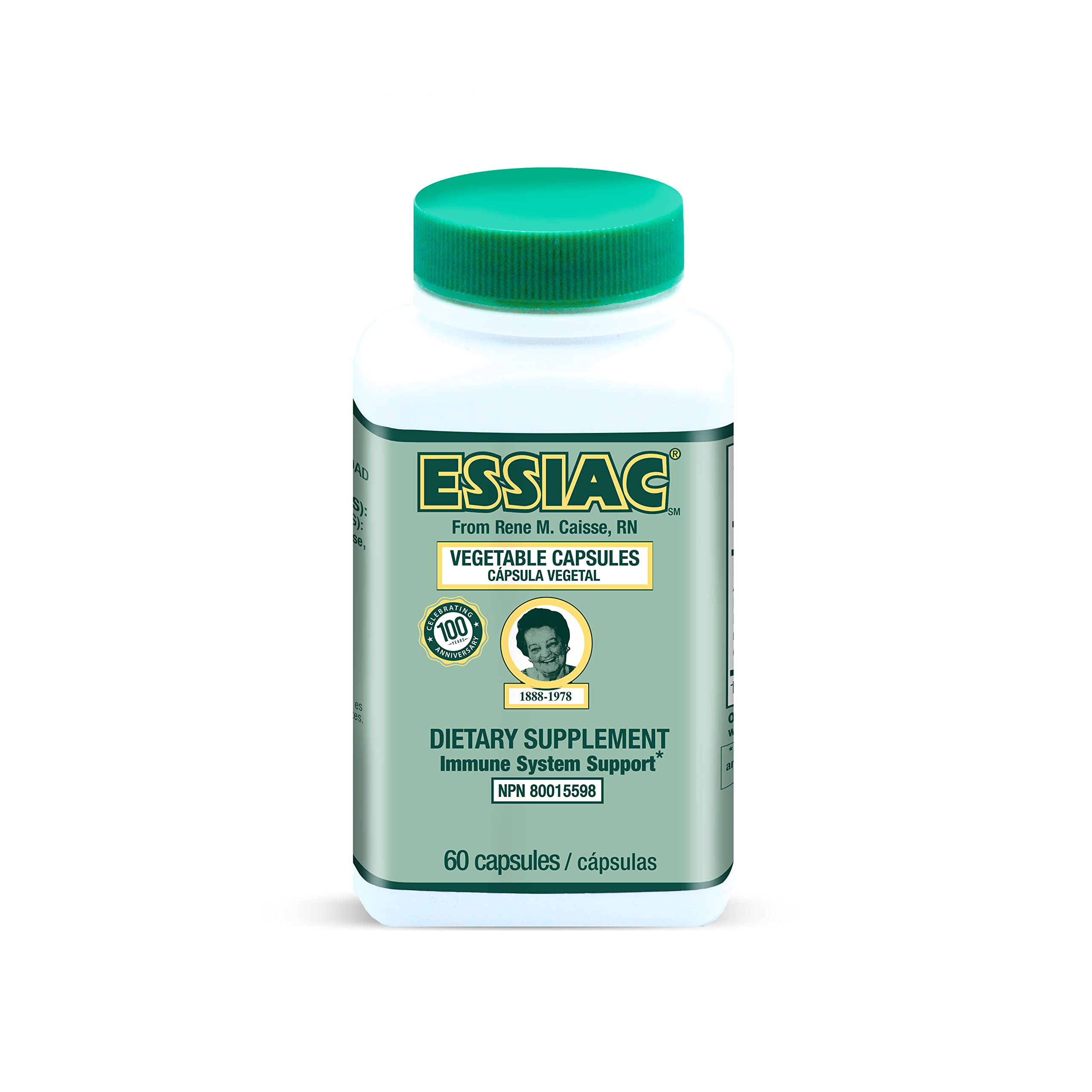 Essiac tea capsules bottle ready for daily antioxidant support.