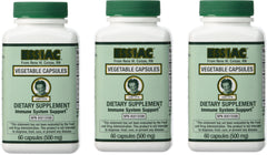 Essiac vegetable caps three-pack bottle for daily wellness.