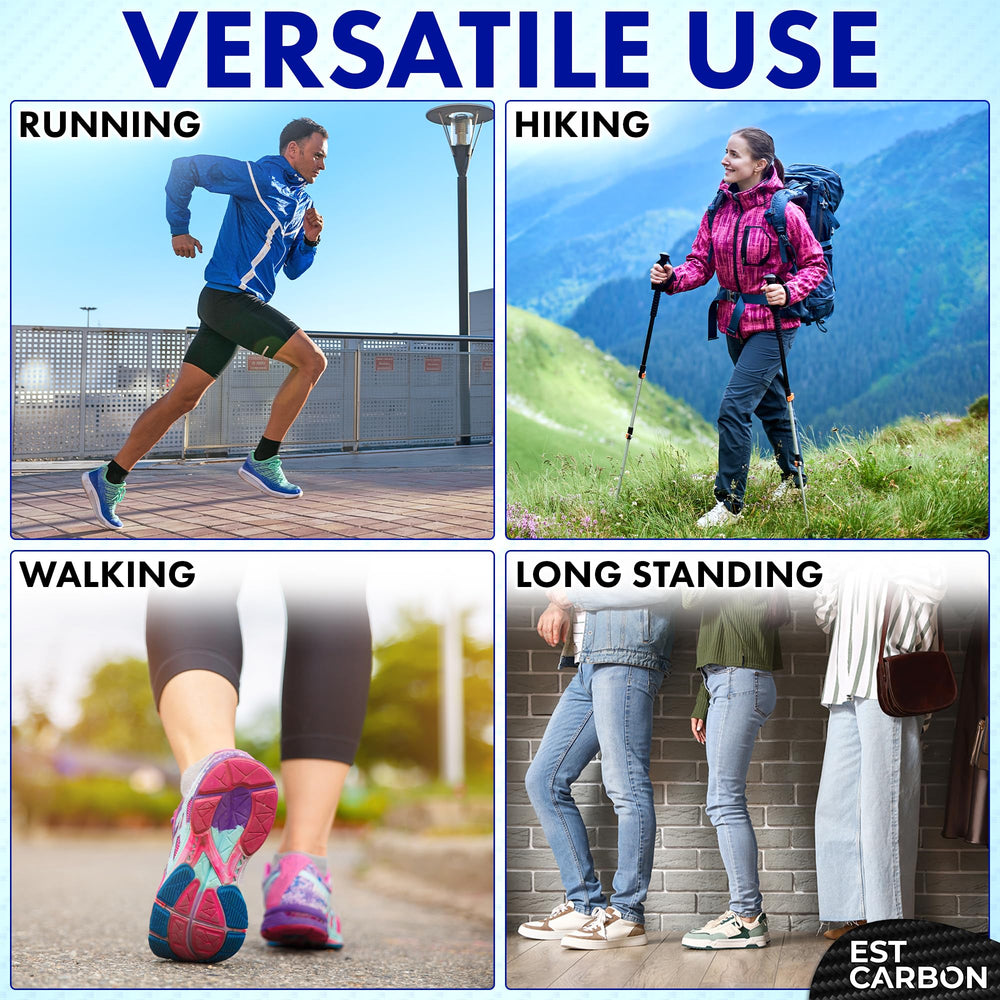 EstCarbon measuring size guide helps you select the correct fit for your foot.