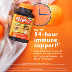 Ester-C bottle pour illustrating convenient serving for on-the-go wellness