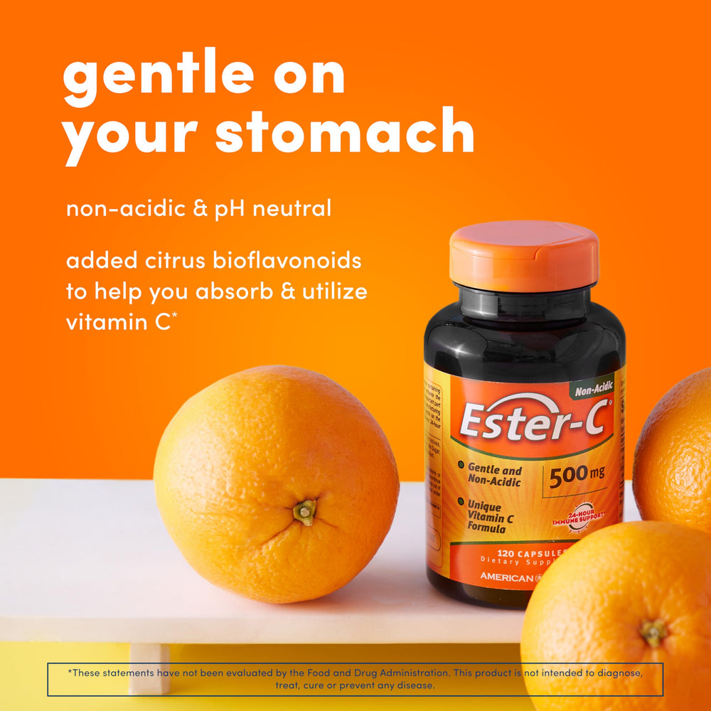 Ester-C non-GMO seal indicating clean ingredients and transparency