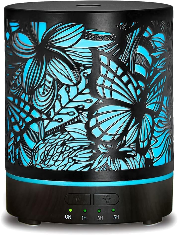 ESTINHOME diffuser showcases butterfly and flower design with decorative aroma diffusion