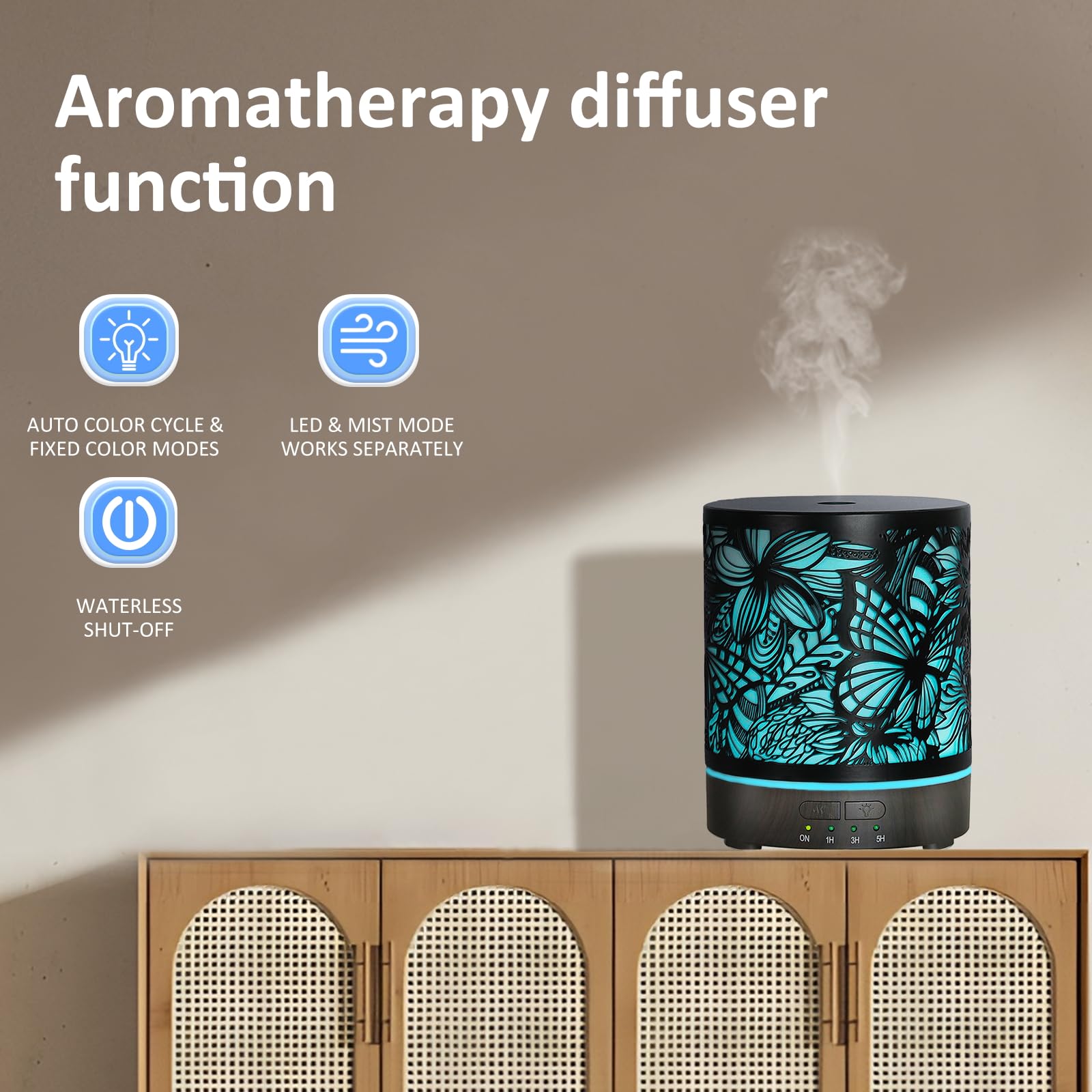 ESTINHOME diffuser demonstrates waterless auto off safety feature